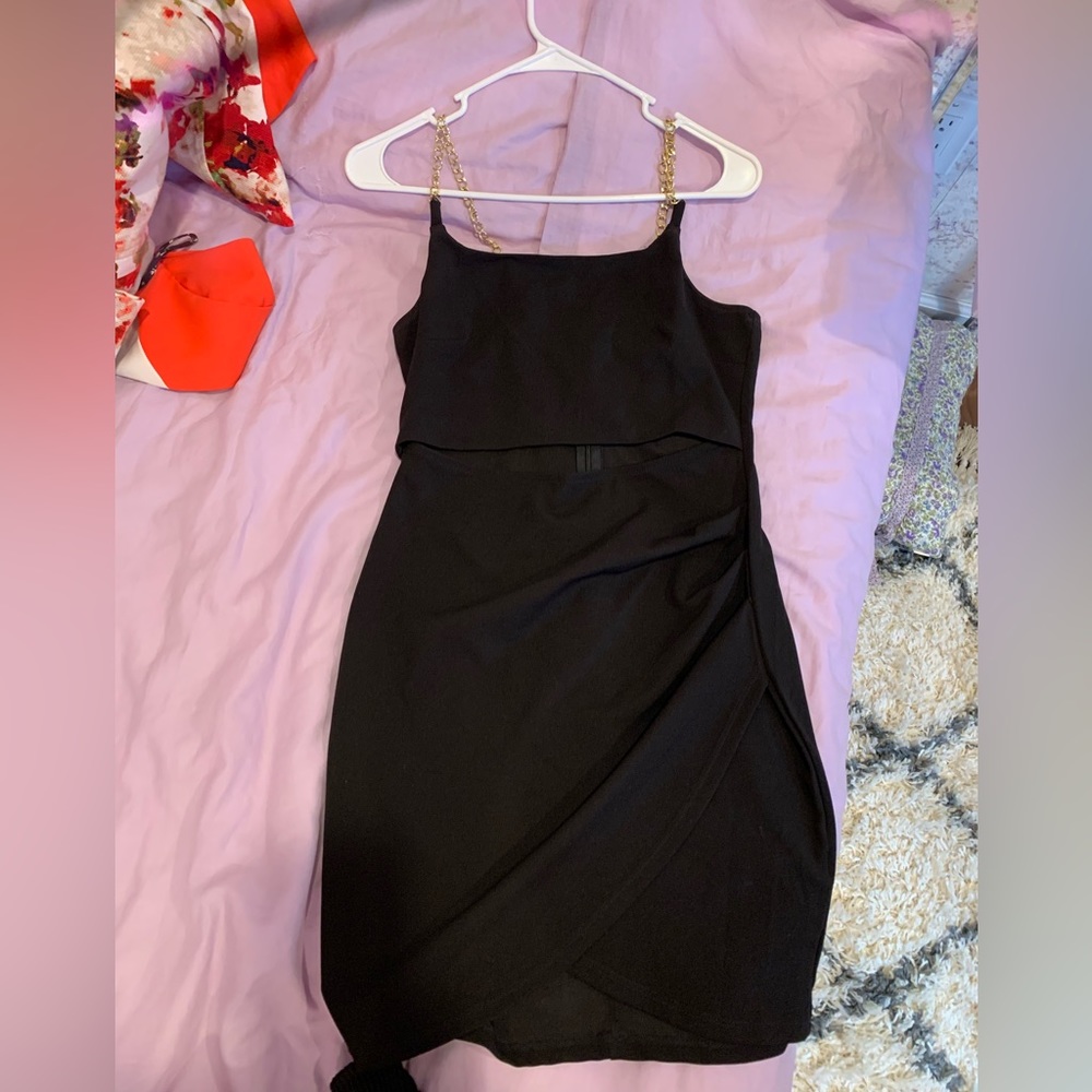 Black with Chain Straps Dress Size 4